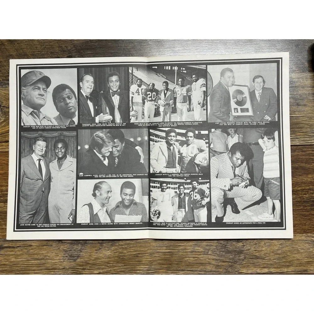 Vintage Charley Pride Souvenir Tour Program Book Country Music Memorabilia 9x12